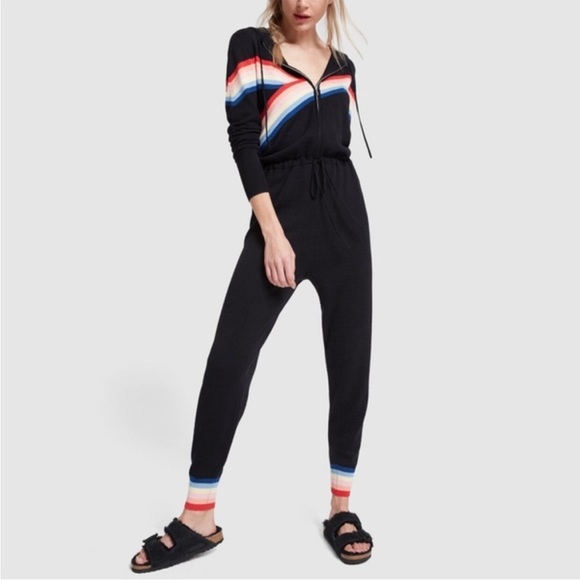 Spiritual Gangster Pants - Madeleine Thompson x Spiritual Gangster Black Hoody Jumpsuit